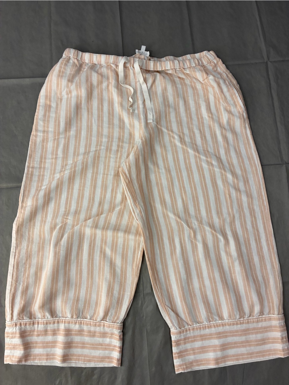 Haven Peach and White Striped Women's Lounge Pants